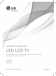 Handleiding LG 47LS579C LED televisie