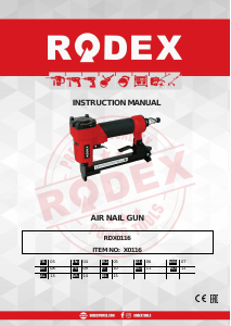 Наръчник Rodex RDX0116 Пистолет за пирони