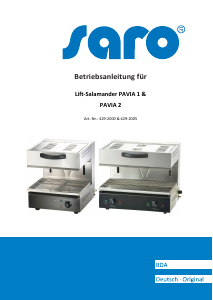 Bedienungsanleitung Saro PAVIA 1 Toaster