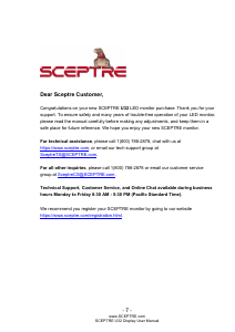 Handleiding Sceptre U325W-UPT LED monitor