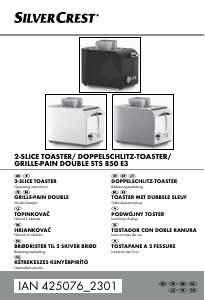 Manual SilverCrest IAN 425076 Toaster