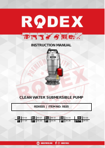 Manual Rodex RDX835 Garden Pump
