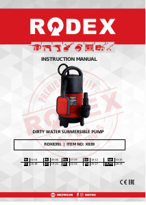 Manual Rodex RDX8391 Garden Pump