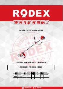 Руководство Rodex RDX9635 Мотокоса