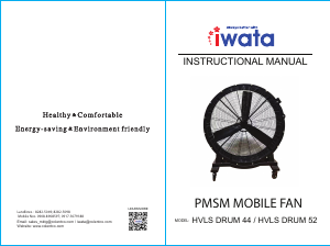 Manual Iwata HVLS DRUM FAN 44 Fan