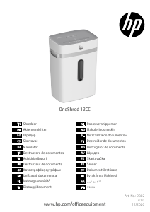 Käyttöohje HP OneShred 12CC Paperisilppuri