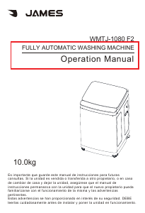 Manual de uso James WMTJ 1080 F2 Lavadora