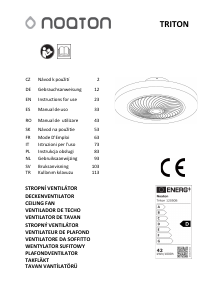 Handleiding Noaton 12050B Triton Plafondventilator