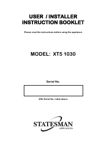 Handleiding Statesman XT51030 Wasmachine