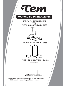 Manual de uso Tem T1ECH A 90SS Campana extractora