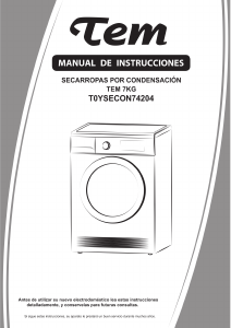 Manual de uso Tem T0YSECON74204 Secadora