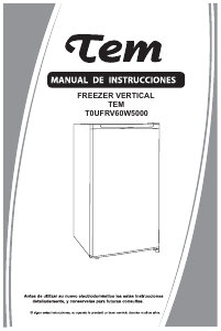 Manual de uso Tem T0UFRV60W5000 Congelador