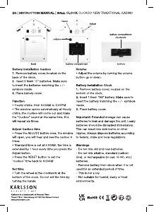 Manual Karlsson KA5880WH Cuckoo Clock