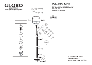 Instrukcja Globo 15447S3LMDS Lampa