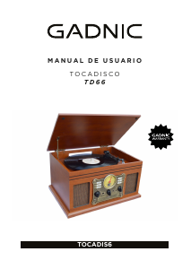Manual de uso Gadnic TOCADIS6 Giradiscos