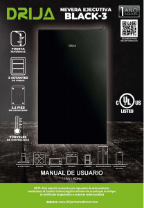 Manual de uso Drija Black 3 Refrigerador