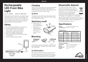 Handleiding Asaklitt JY-7129-1000 Fietslamp