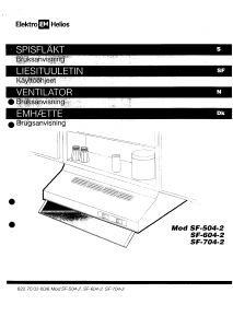 Bruksanvisning ElektroHelios SF604-2 Köksfläkt