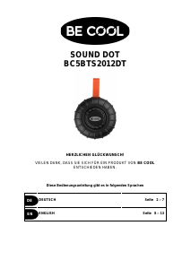 Handleiding Be Cool BC5BTS2012DT Sound Dot Luidspreker