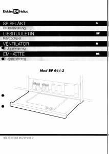 Bruksanvisning ElektroHelios SF644-2 Köksfläkt