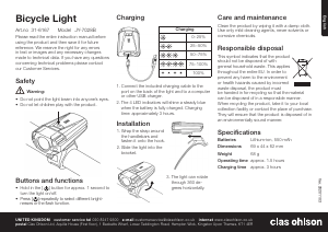 Handleiding Clas Ohlson JY-7028B Fietslamp