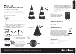 Handleiding Clas Ohlson LR-450036 Kerstboom