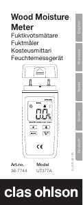 Handleiding Clas Ohlson UT377A Vochtmeter