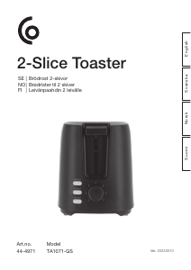 Manual Clas Ohlson TA1071-GS Toaster