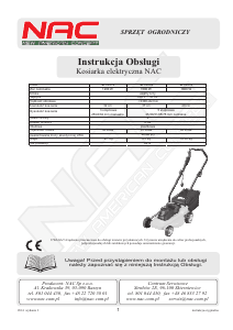 Instrukcja NAC SF7A113 1200W Kosiarka