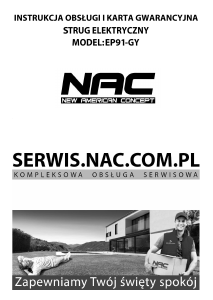 Instrukcja NAC EP91-GY Strug
