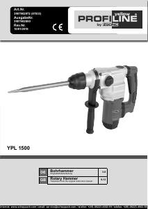 Manual Scheppach YPL 1500 Demolition Hammer