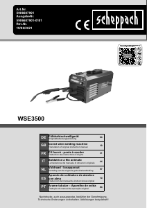 Bedienungsanleitung Scheppach WSE3500 Schweissgerät