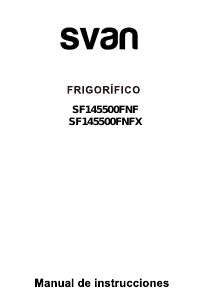 Manual de uso Svan SF145500FNF Frigorífico combinado
