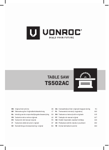 Handleiding Vonroc TS502AC Tafelzaag