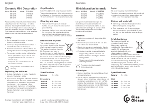 Bruksanvisning Clas Ohlson CY22B775 Juldekoration