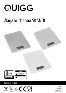 Instrukcja Quigg 948-G Skandi Waga kuchenna