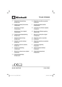 Kullanım kılavuzu Einhell TC-AC 270/50/8 Kompresör