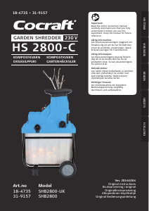 Handleiding Cocraft HS 2800-C Hakselaar