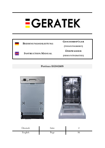 Bedienungsanleitung Geratek Pertisau EGS4260S Geschirrspüler