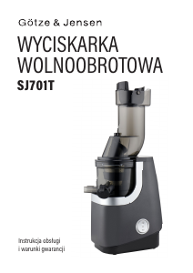 Instrukcja Götze & Jensen SJ701T Sokowirówka