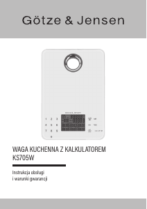 Instrukcja Götze & Jensen KS705W Waga kuchenna
