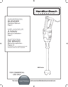 Handleiding Hamilton Beach HMI014 Staafmixer