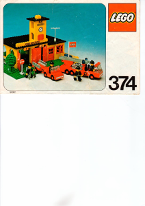Manual Lego set 374 Town Fire station