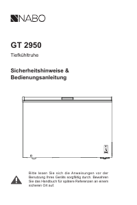 Handleiding NABO GT 2950 Vriezer