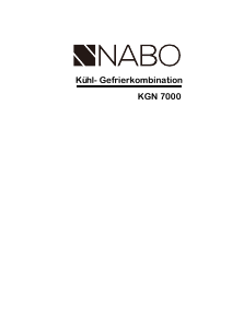 Manual NABO KGN 7000 Fridge-Freezer