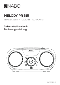 Bedienungsanleitung NABO PR 815 Stereoanlage