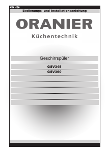 Bedienungsanleitung Oranier GSV 345 Geschirrspüler
