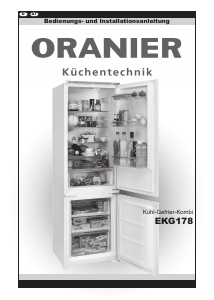 Bedienungsanleitung Oranier EKG 178 Kühl-gefrierkombination