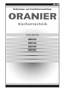 Bedienungsanleitung Oranier EBS 220 Backofen