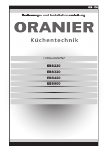 Bedienungsanleitung Oranier EBS 900 Backofen